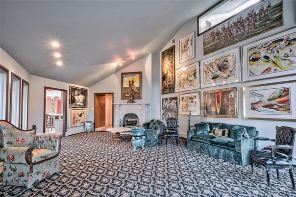 Fireplace, Interior, Living room, Recessed Lighting