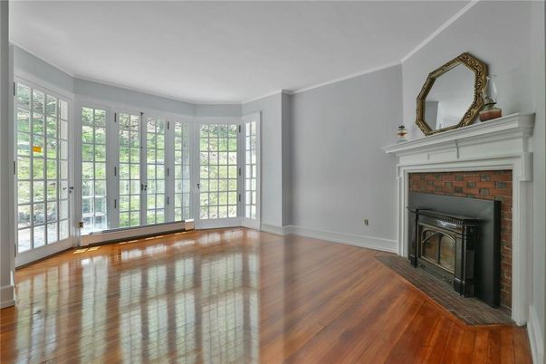 Empty room, Fireplace, Interior, Wood Texture Flooring
