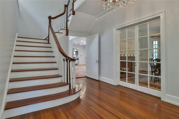 Chandelier, Interior, Recessed Lighting, Wood Texture Flooring