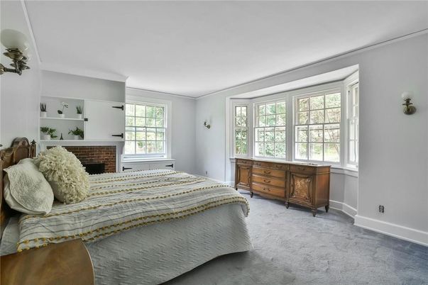 Bedroom, Fireplace, Interior