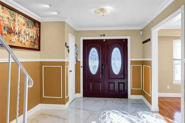 Interior, Marble, Recessed Lighting, Wood Texture Flooring