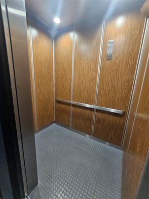 Elevator, Interior, Recessed Lighting, Wooden Walls