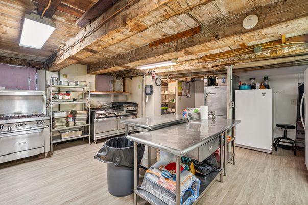 Interior, Kitchen, Stainless Steel Appliances, Wooden Beams, Wooden Ceilings, Wood Texture Flooring