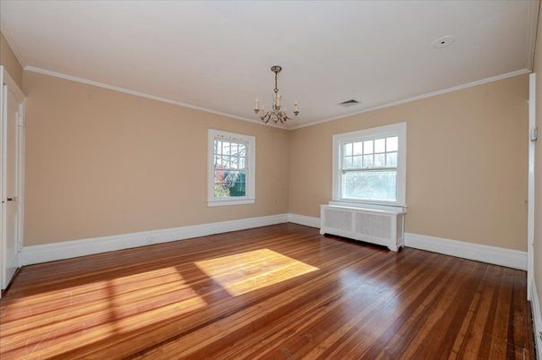 Chandelier, Empty room, Interior, Wood Texture Flooring