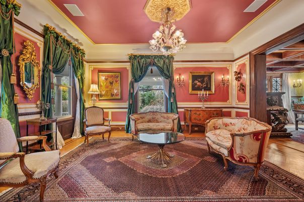 Chandelier, Interior, Wood Texture Flooring