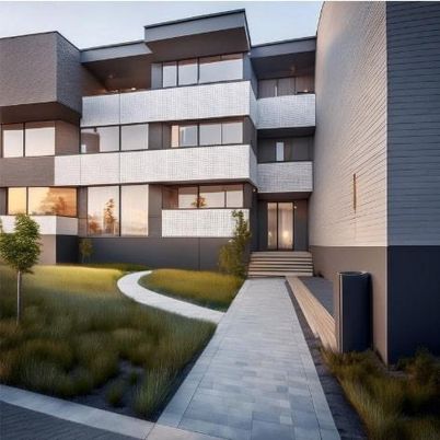 Exterior, Facade, Modern
