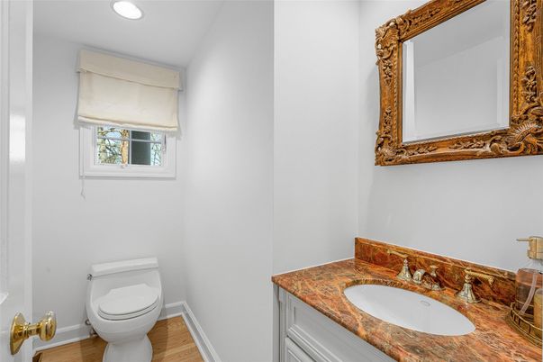 Bathroom, Interior, Recessed Lighting, Wood Texture Flooring