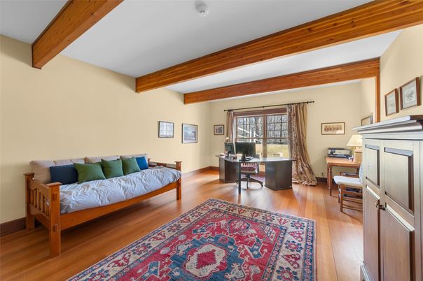 Home Office, Interior, Wooden Beams, Wood Texture Flooring