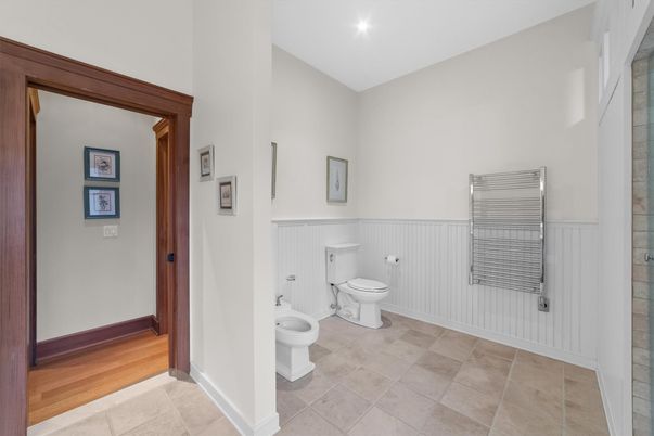 Bathroom, Interior, Recessed Lighting, Wood Texture Flooring