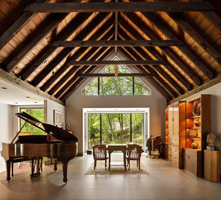 Interior, Piano, Wooden Beams, Wooden Ceilings