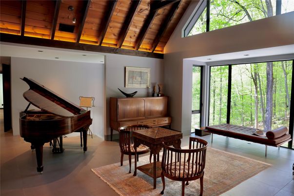 Interior, Piano, Recessed Lighting, Wooden Beams, Wooden Ceilings