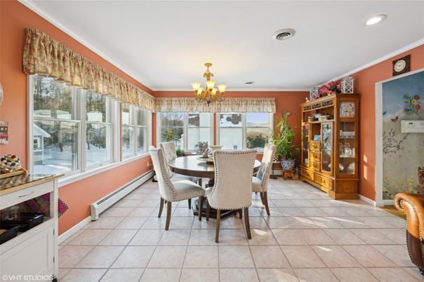 Chandelier, Dining room, Interior, Recessed Lighting