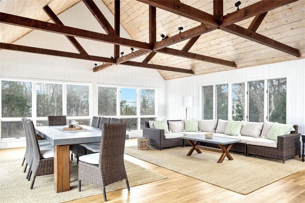Dining room, Interior, Living room, Wooden Beams, Wooden Ceilings, Wood Texture Flooring