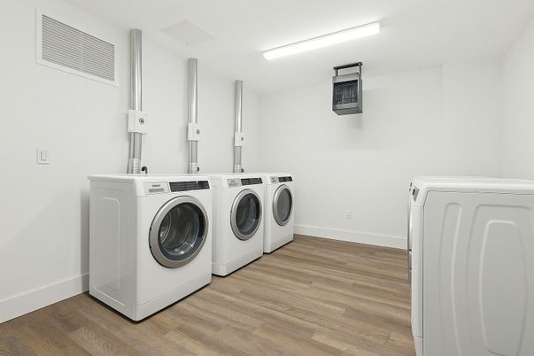 Interior, Washer, Wood Texture Flooring