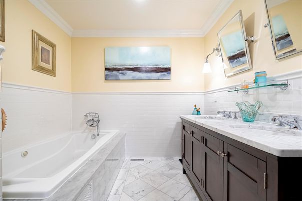 Bathroom, Dual Sink Vanities, Interior, Marble