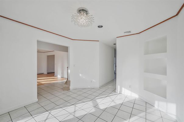 Chandelier, Empty room, Interior