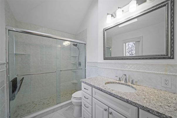 Bathroom, Glass Shower, Interior, Marble