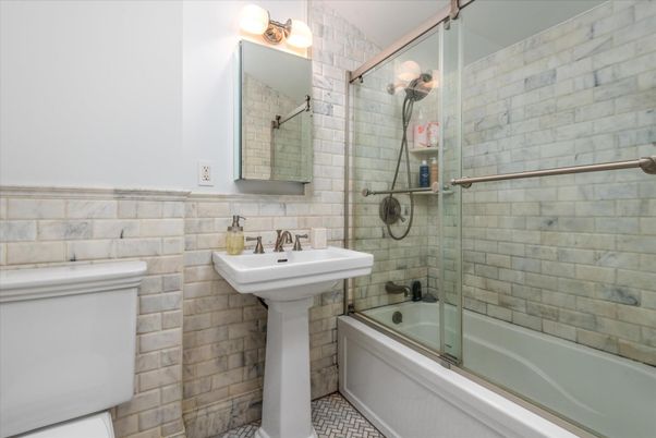Bathroom, Glass Shower, Interior, Stone Walls