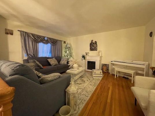Fireplace, Interior, Living room, Piano, Wood Texture Flooring