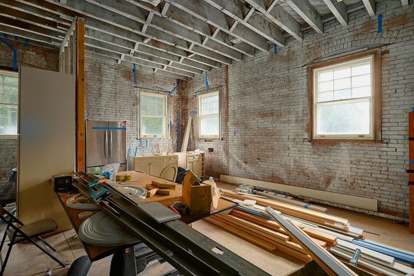 Interior, Stone Walls, Wooden Beams