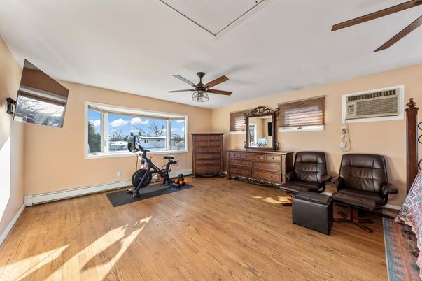 Fitness Equipment, Interior, Wood Texture Flooring