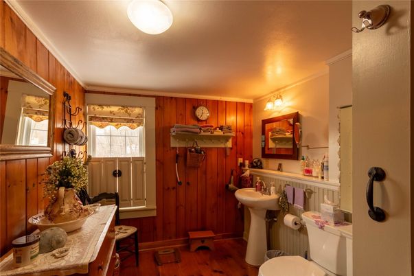Bathroom, Interior, Wood Texture Flooring, Wooden Walls