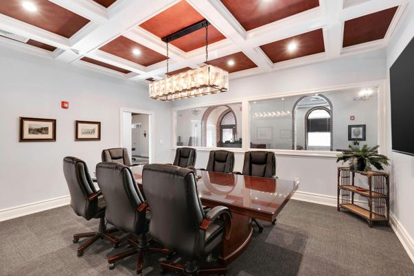 Chandelier, Home Office, Interior, Recessed Lighting