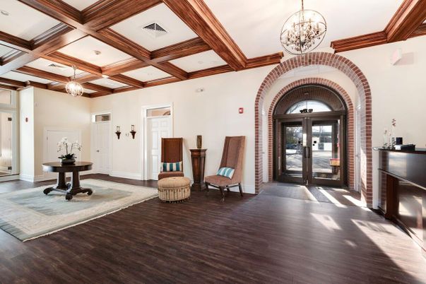 Chandelier, Interior, Pendant Lights, Wooden Beams, Wood Texture Flooring