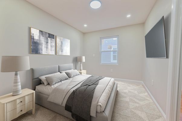 Bedroom, Interior, Recessed Lighting