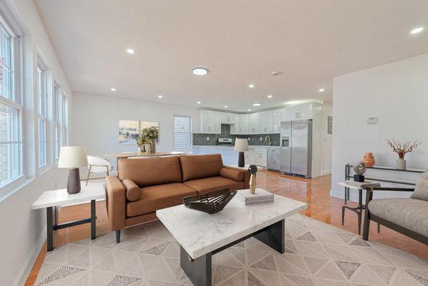 Dining room, Interior, Kitchen, Living room, Recessed Lighting, Stainless Steel Appliances