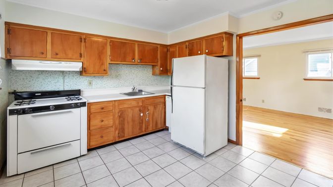 Interior, Kitchen, Wood Texture Flooring