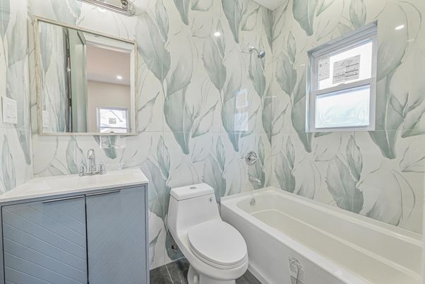 Bathroom, Interior, Marble Walls, Recessed Lighting