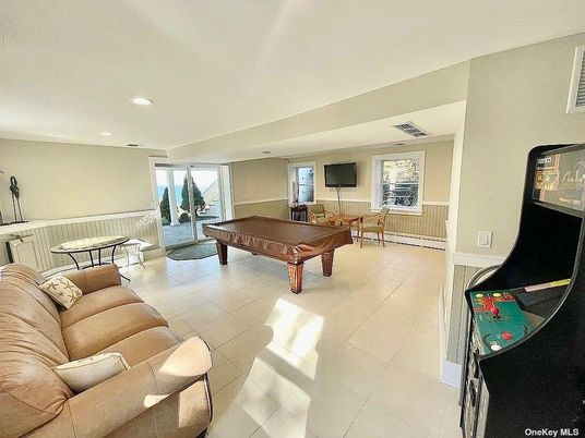 Billiard Table, Game Room, Interior, Living room, Piano, Recessed Lighting