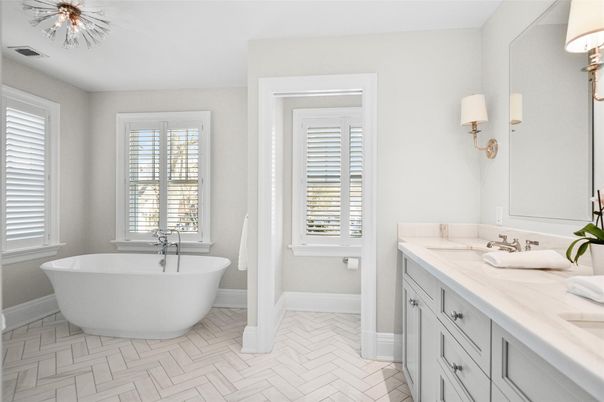 Bathroom, Dual Sink Vanities, Free Standing Baths, Interior