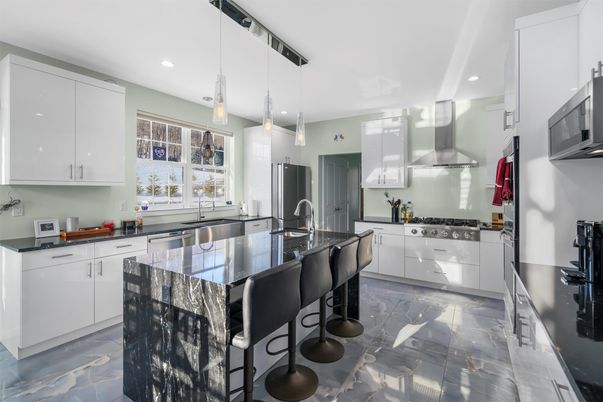 Interior, Kitchen, Pendant Lights, Recessed Lighting, Stainless Steel Appliances