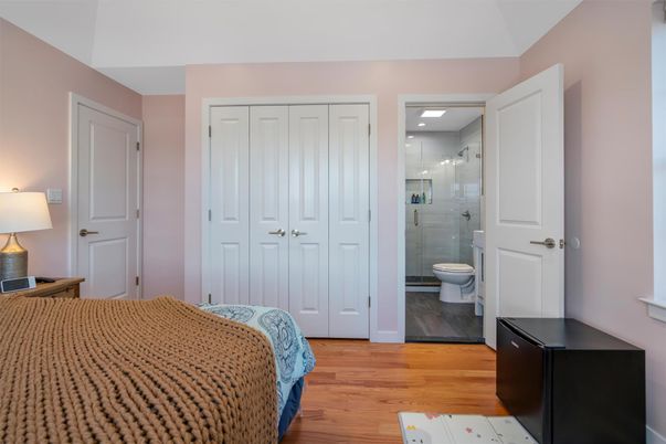 Bathroom, Glass Shower, Interior, Wood Texture Flooring