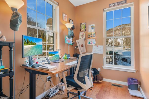 Home Office, Interior, Wood Texture Flooring