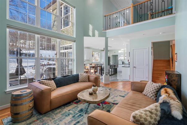 Interior, Kitchen, Living room, Recessed Lighting, Wood Texture Flooring