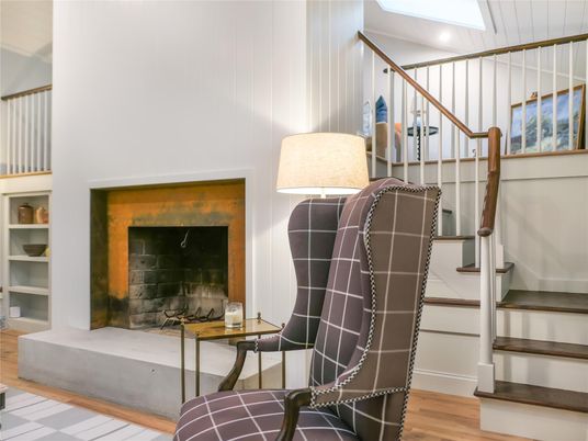 Fireplace, Interior, Wood Texture Flooring