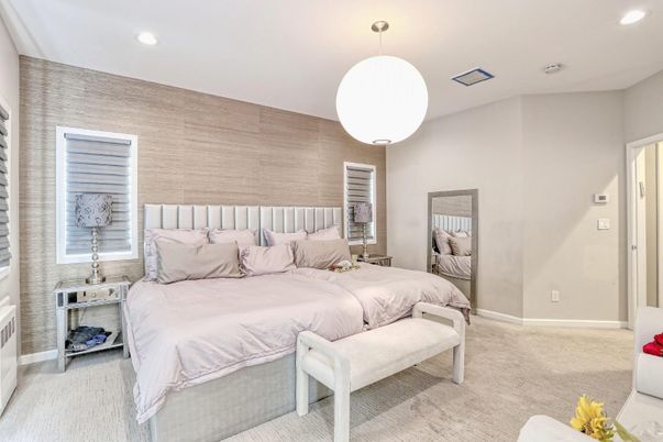 Bedroom, Interior, Pendant Lights, Recessed Lighting