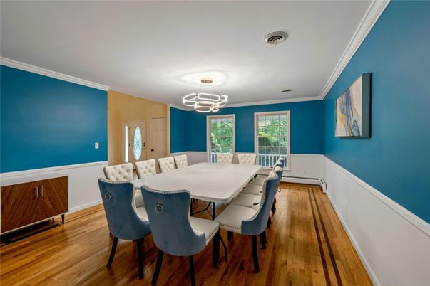 Dining room, Interior, Wood Texture Flooring