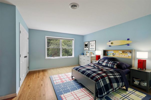 Bedroom, Interior, Wood Texture Flooring