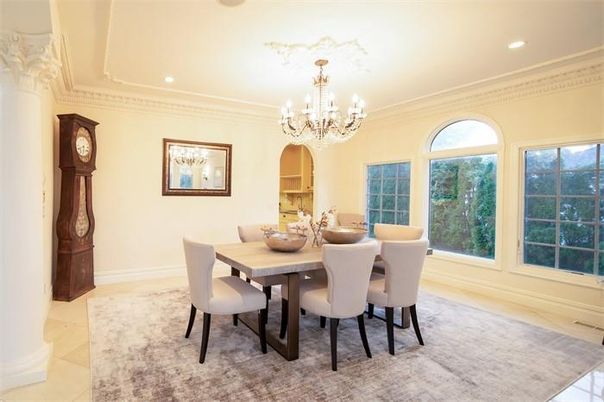Chandelier, Dining room, Interior, Recessed Lighting