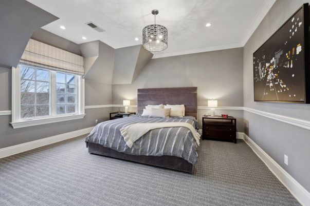Bedroom, Interior, Pendant Lights, Recessed Lighting