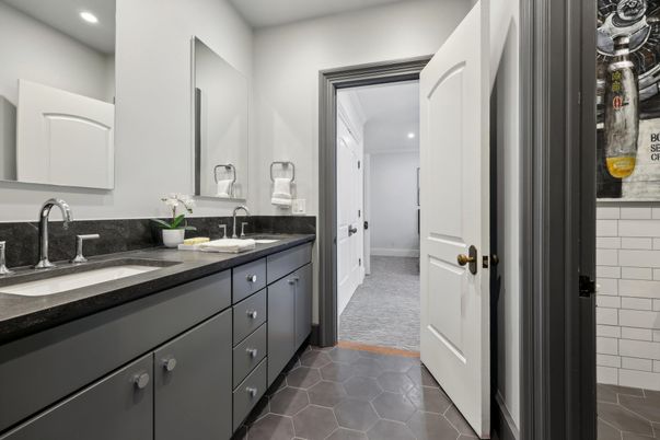 Bathroom, Dual Sink Vanities, Interior, Recessed Lighting