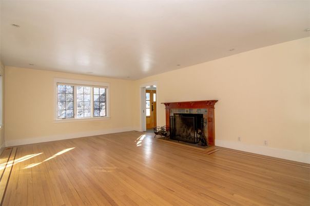 Empty room, Fireplace, Interior, Wood Texture Flooring