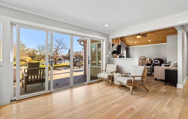 Interior, Living room, Recessed Lighting, Wooden Ceilings, Wood Texture Flooring