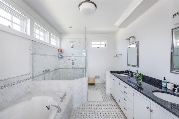 Bathroom, Dual Sink Vanities, Glass Shower, Interior