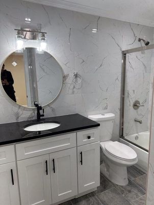 Bathroom, Dual Sink Vanities, Interior, Marble Walls