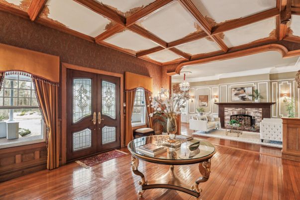 Fireplace, Interior, Wooden Beams, Wood Texture Flooring